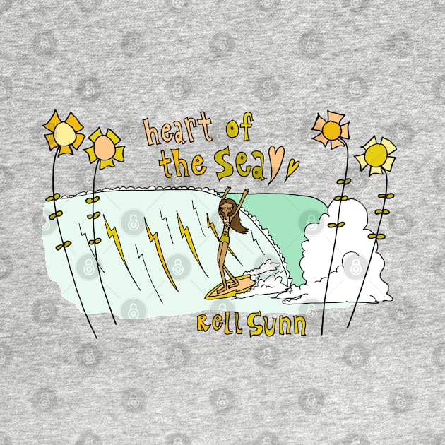 heart of the sea legend rell sunn retro surf art by surfy birdy by surfybirdy